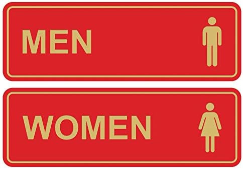 Стандартен знак тоалетни за мъже и жени (Комплект от 2-х) - Матирано злато - Малко