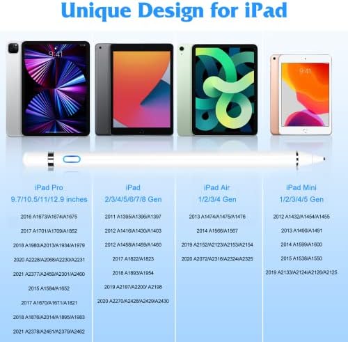 Стилус за iPad Молив, Акумулаторна батерия Активен Стилус Fine Point Digital Stylus Молив за Xiaomi Mi 11 Съвместима с Повечето