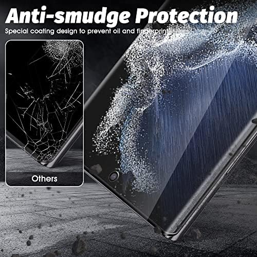 Orzero (2 опаковки) Съвместима защитно фолио за Samsung Galaxy S23 Ultra 5G с 3D извит ръб на 9 твърдост Висока разделителна