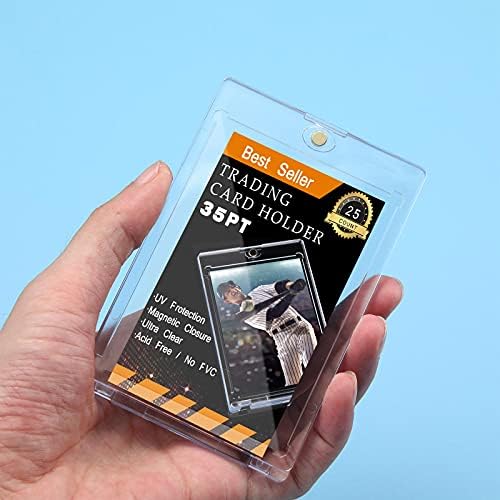 Притежателите на Магнитни карти Zonon за пазаруване, Карти, 35 PT Протектори За Бейзболни Картички Твърди Водоустойчиви