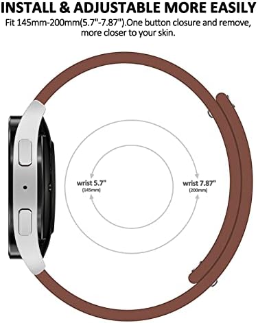 ALMNVO за Samsung Galaxy Watch 5 и 4 Band/Watch 5 Pro 45 мм/Watch 4 Classic 46 мм 42 мм, Взаимозаменяеми каишка от естествена