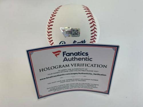 Джейкъб Дегром Подписа Бейзболни фанатици ню ЙОРК Метс с Автограф и е Сертифициран от MLB - Бейзболни топки с автографи