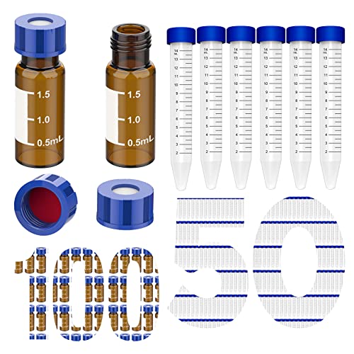 Центрифужные Епруветки с обем от 15 ml, 50 опаковки и 100 Опаковки, кехлибар, Флакони за HPLC обем 2 ml, 9-миллиметровые сини