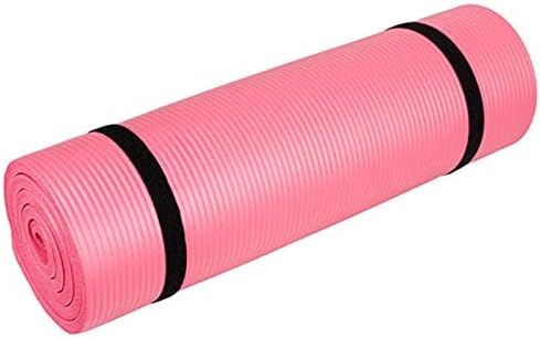 NBR Дебелина 15 мм, Обикновен Противоскользящий килимче За йога 183x61x1,5 см, Розово