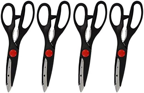 Комплект от 2 черни ножици Comfort Grip от неръждаема стомана 8,5 Универсални ножици, са подходящи за всяка кухня,