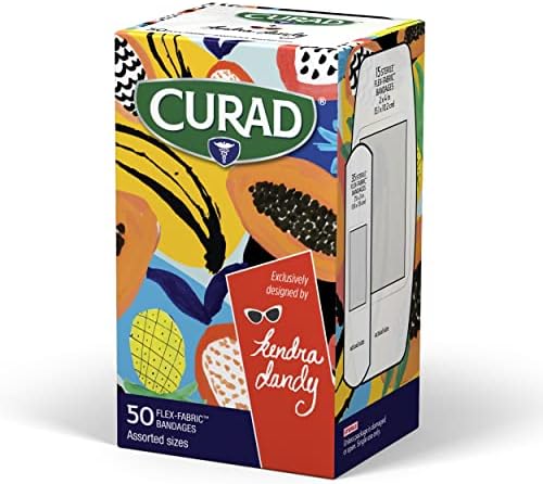 Дизайнерски превръзки Curad Кендра Dandy, 4 Цветни рисунки, от Гъвкава тъкан, Разнообразна опаковка със стандартни