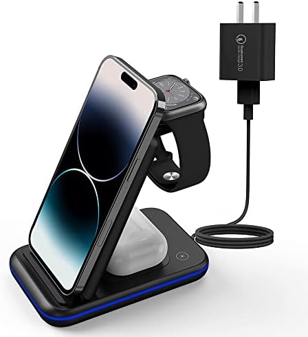 Безжично Зарядно устройство, Безжична зарядно устройство 3 в 1 за iPhone14/13/12/11/ PRO max, Зарядно Устройство от серията