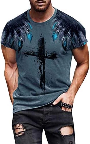 XXBR Мъжки солдатские тениски с къс ръкав, 2022 Нови летни улични Тениски с образа на Кръста на Исус и Лъв, спортни Тениски