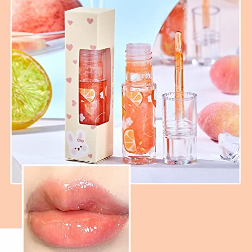 Блясък за устни Мокри И Диви 3 Вида Плодов Вкус Огледалната Вода, Масло За Устни Гланц За Устни Прозрачно Стъкло