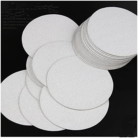 За опесъчаване шкурка 20 4-инчов 100-мм Бели Кръгли дискове за суха шкурка, Размер на шкурката 60-1000, За полиране (обяснения: