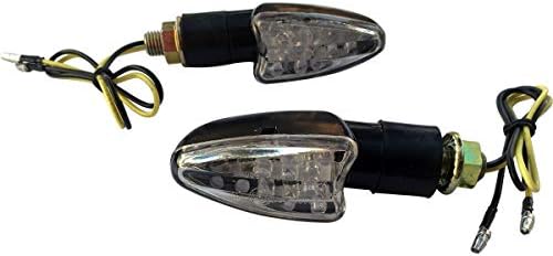 MotorToGo Черен LED Поворотник За Мотоциклет, Странични Маркер Показатели, Светлини, Съвместими за 1998 Kawasaki