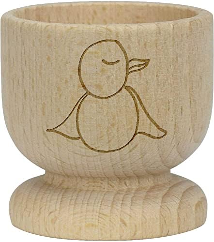 Дървена чаша за яйца Azeeda Стилизирани птици (EC00023319)