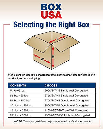 BOX USA 25 Опаковки от ултра силна гофриран картон, 11 1/4 L x 8 3/4 W x 6 H, Изработка, Доставка, Опаковане и преместване
