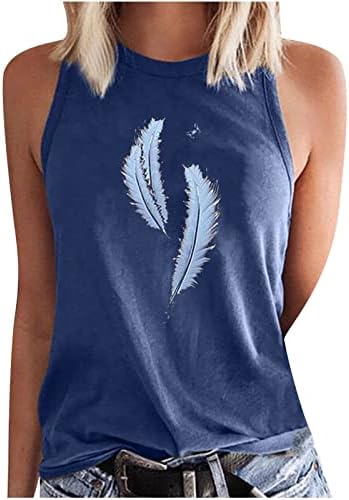 Блуза, Жилетка, Тениска за Жени Лято Есен Без Ръкави 2023 Дрехи през Цялата Силует Графичен Обяд Cami Tank