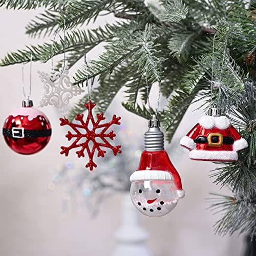 Комплект коледна украса Severin Madelyn Frozen Winter Сребристо-бял (2 броя) 70-каратные Коледни Декорации с различни