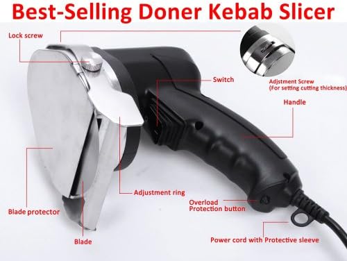 Устройство за нарязване на Кебаба, Нож за Донера, Нож за нарязване на Кебаба, Електрическа Машина за рязане на Shawarma