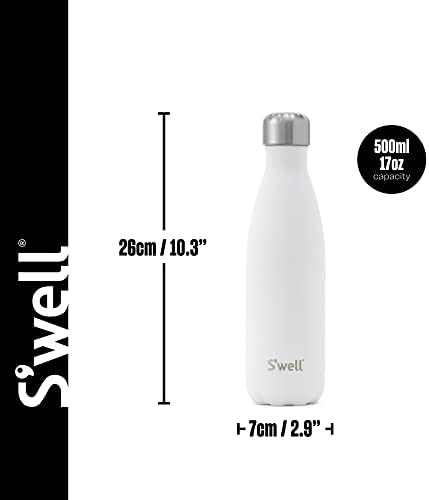 Оригиналната бутилка за вода S ' well, Лунен камък, 500 мл. Бутилка за напитки с вакуумна изолация Запазва напитки топли и студени - Бутилка за хидратация от неръждаема с?