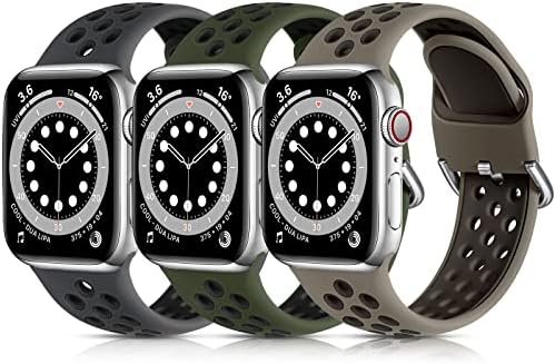 Lerobo 3 опаковки, съвместими с джапанки Apple Watch Серия 8/7 45 мм 41 мм Серия 6/5/4/SE 44 мм 40 мм Серия 3/2/1