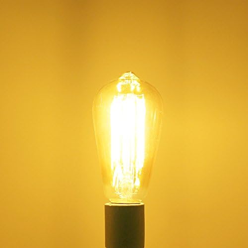 Реколта led крушка на Едисон Bulbright ST64, Кехлибар Позлатените Стъкло, led лампа с нажежаема жичка с мощност