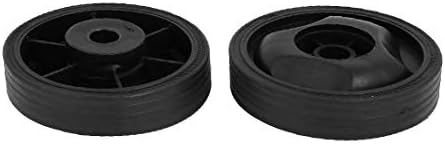 Нов Lon0167 4 1/2 Отличителен Диаметър на Пластмасовия колела надеждна ефективност Сервизна детайл Черно 2 бр. за