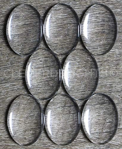 Кабошоны от овалния стъкло CleverDelights 18x25 мм (3/4 x 1) - 25 бр.